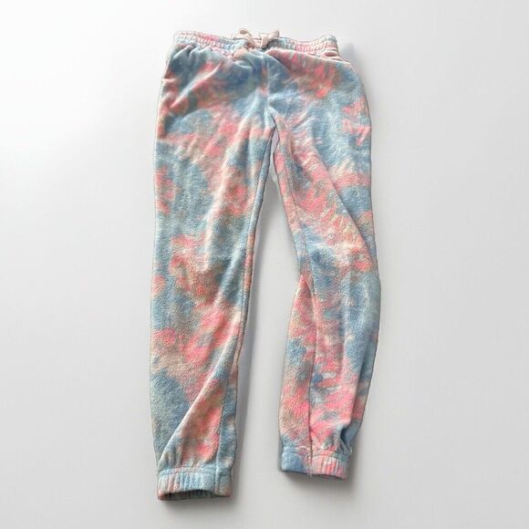Girls Rule Tie Dye Fleece 2pc Set- Sweatshirt Jogger Pants Sz 8 Pink/blue Sequin - Picture 5 of 7